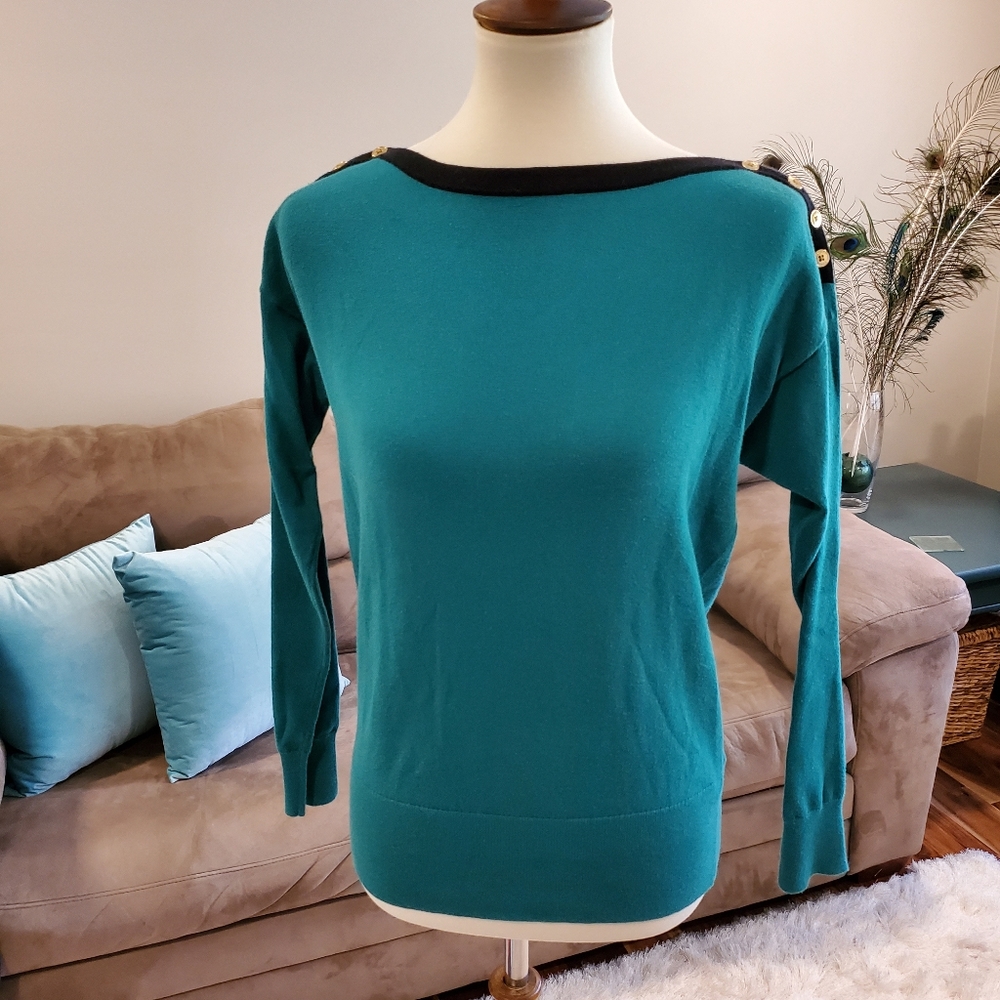 Ralph Lauren Green Boatneck Sweater